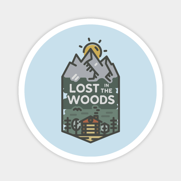 Lost in the woods Magnet by Mint Tees